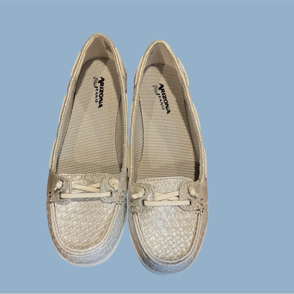 NIB ARIZONA SILVER GLITTER LOAFER IN SIZE 8 MEDIUM - Picture 3 of 8